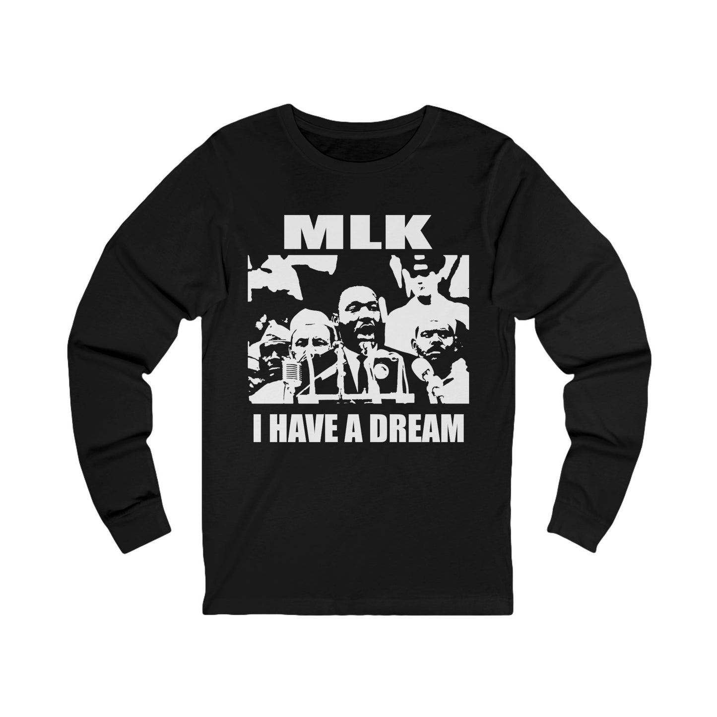 MLK | I Have a Dream | B&W Stencil | Long Sleeve Jersey