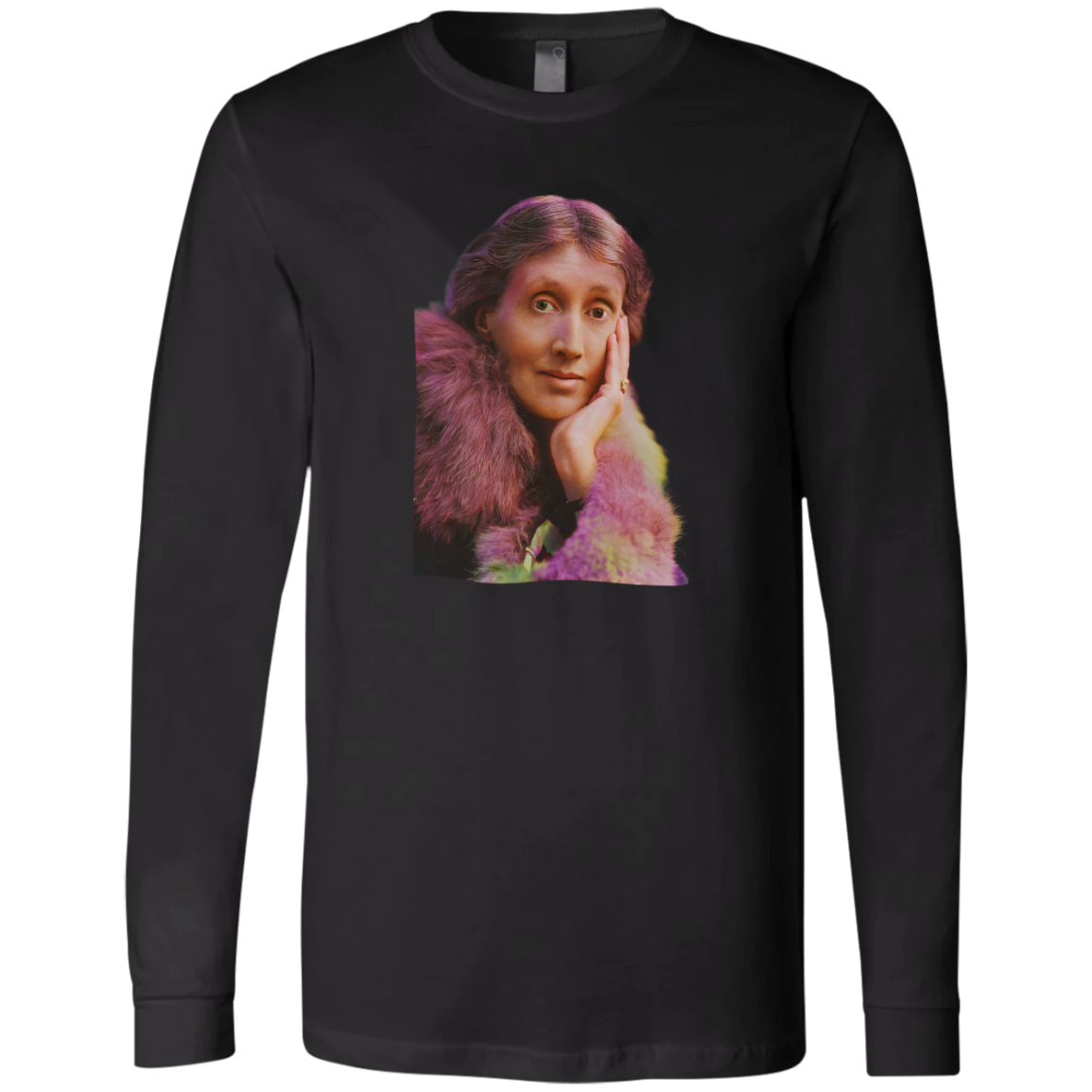 Virginia Woolf | Fuchsia Fur Portrait | Long Sleeve Jersey