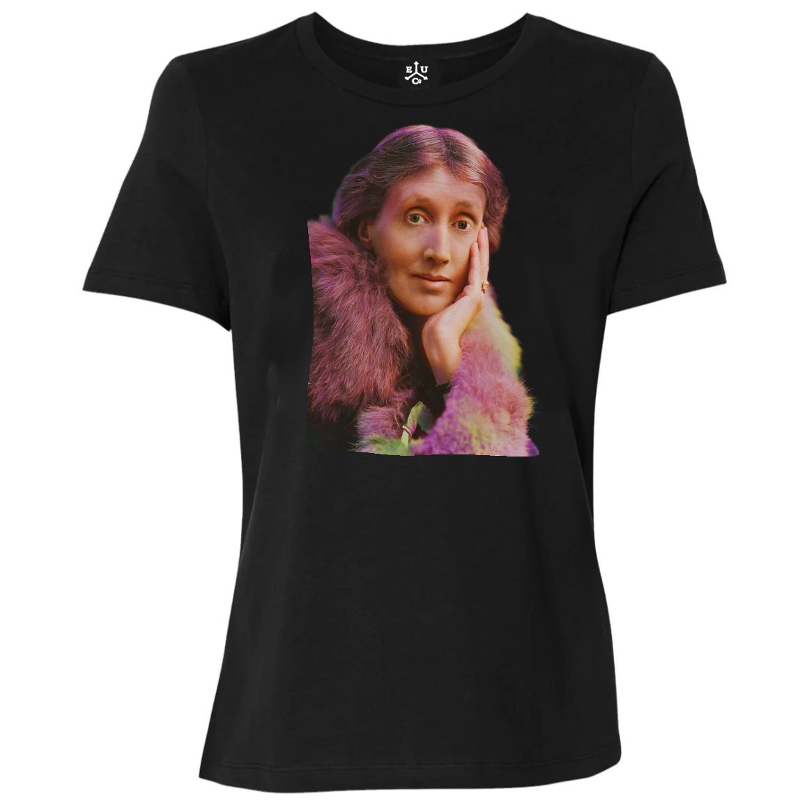 Virginia Woolf | Fuchsia Fur Portrait | Relaxed Fit Women's Tee