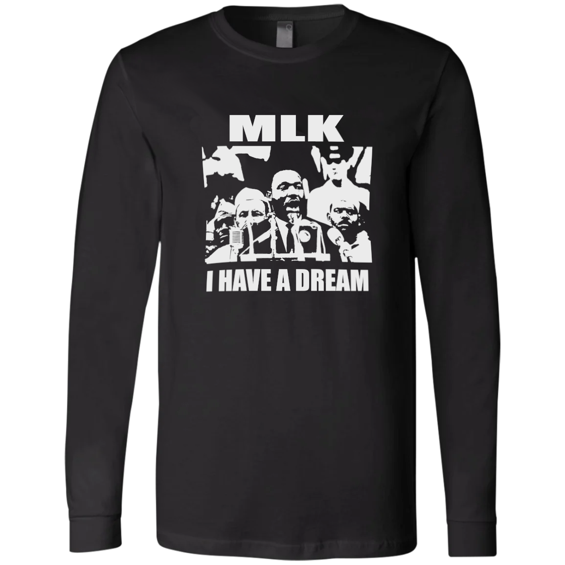MLK | I Have a Dream | B&W Stencil | Long Sleeve Jersey