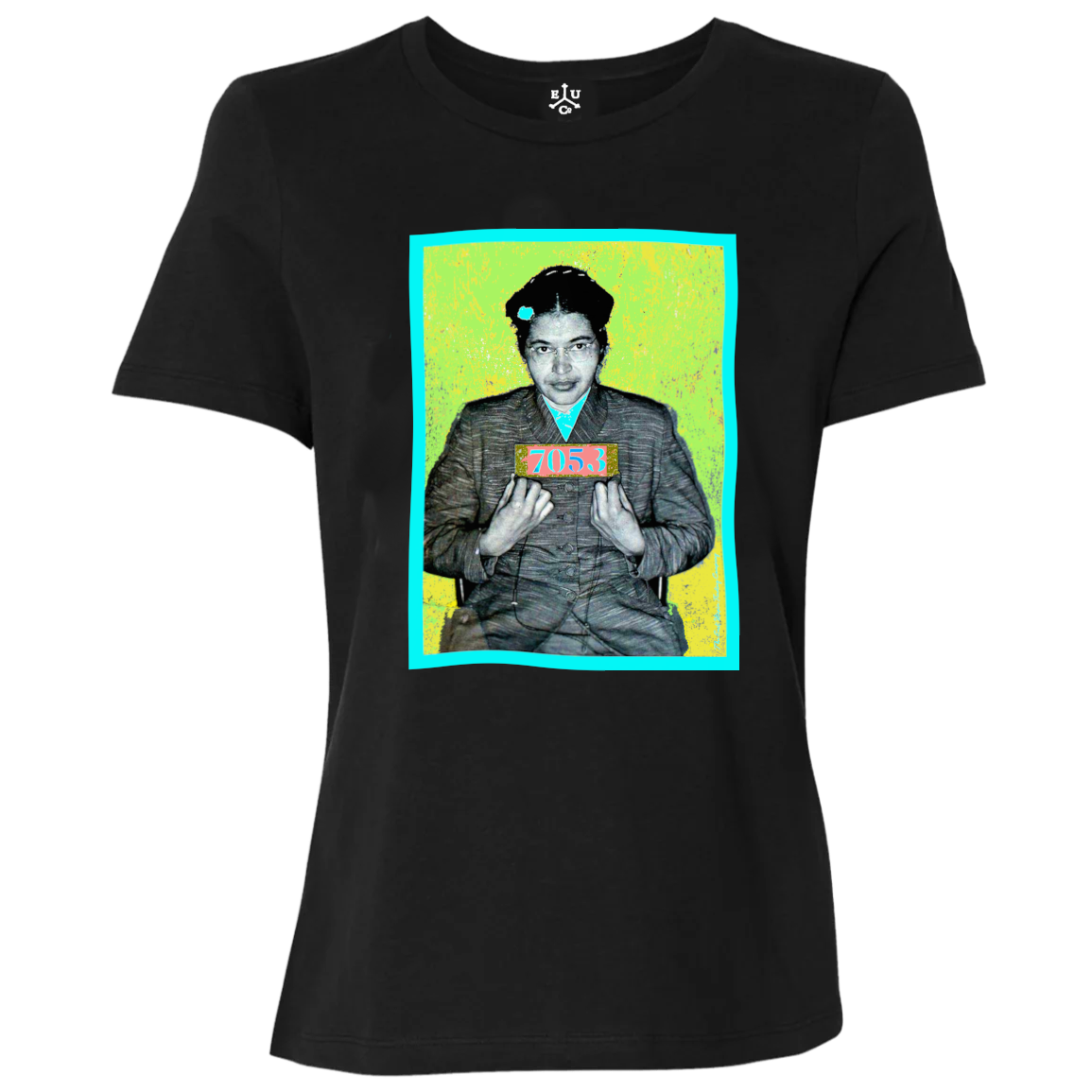 Rosa Parks Mugshot | cool green | Relaxed Fit Women's Tee