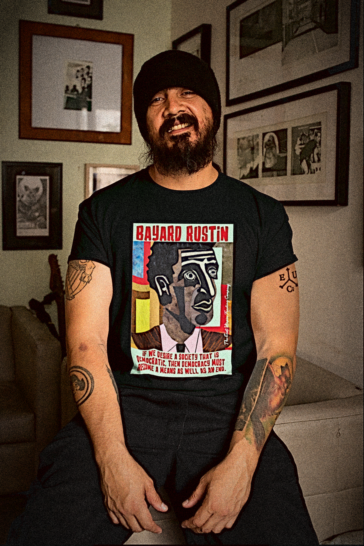 Bayard Rustin  | A Democratic Society | Working Class T-Shirt