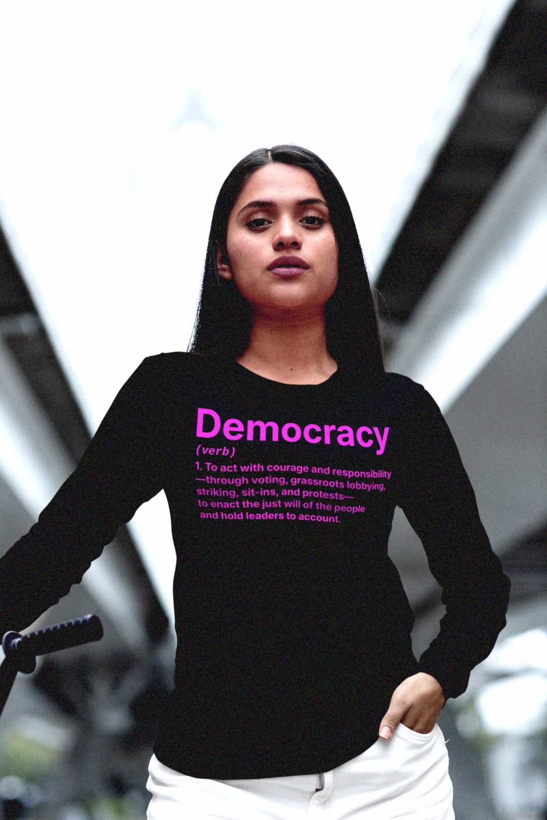 Definition: DEMOCRACY (verb) | Long Sleeve Jersey | 5 graphics colors available