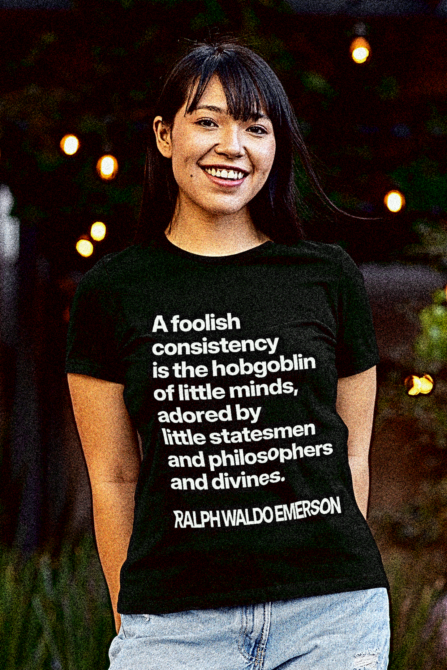 Ralph Waldo Emerson | A foolish consistency is the hobgoblin of little minds | Relaxed Fit Women's Tee