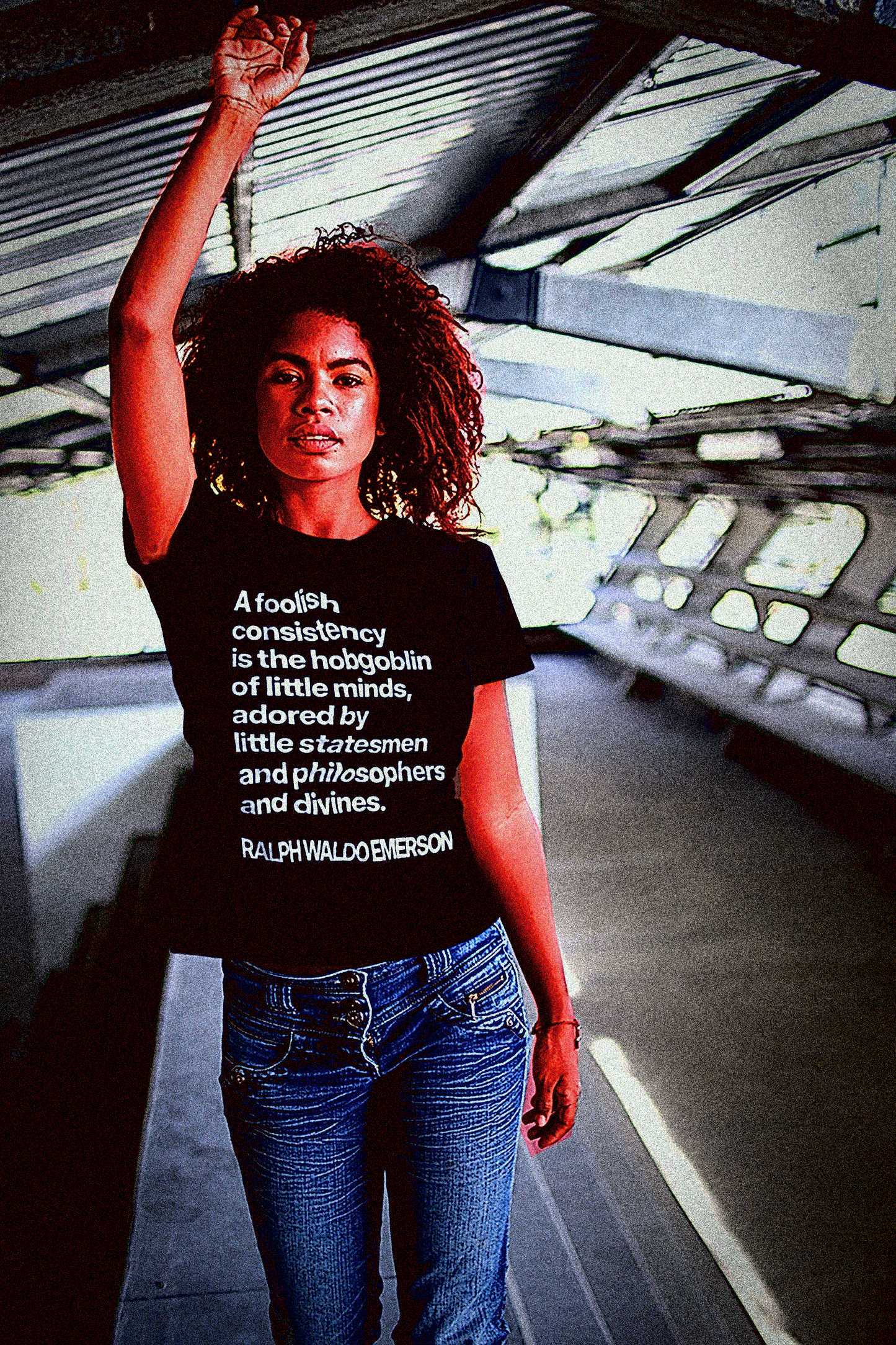 Ralph Waldo Emerson | A foolish consistency is the hobgoblin of little minds | Relaxed Fit Women's Tee