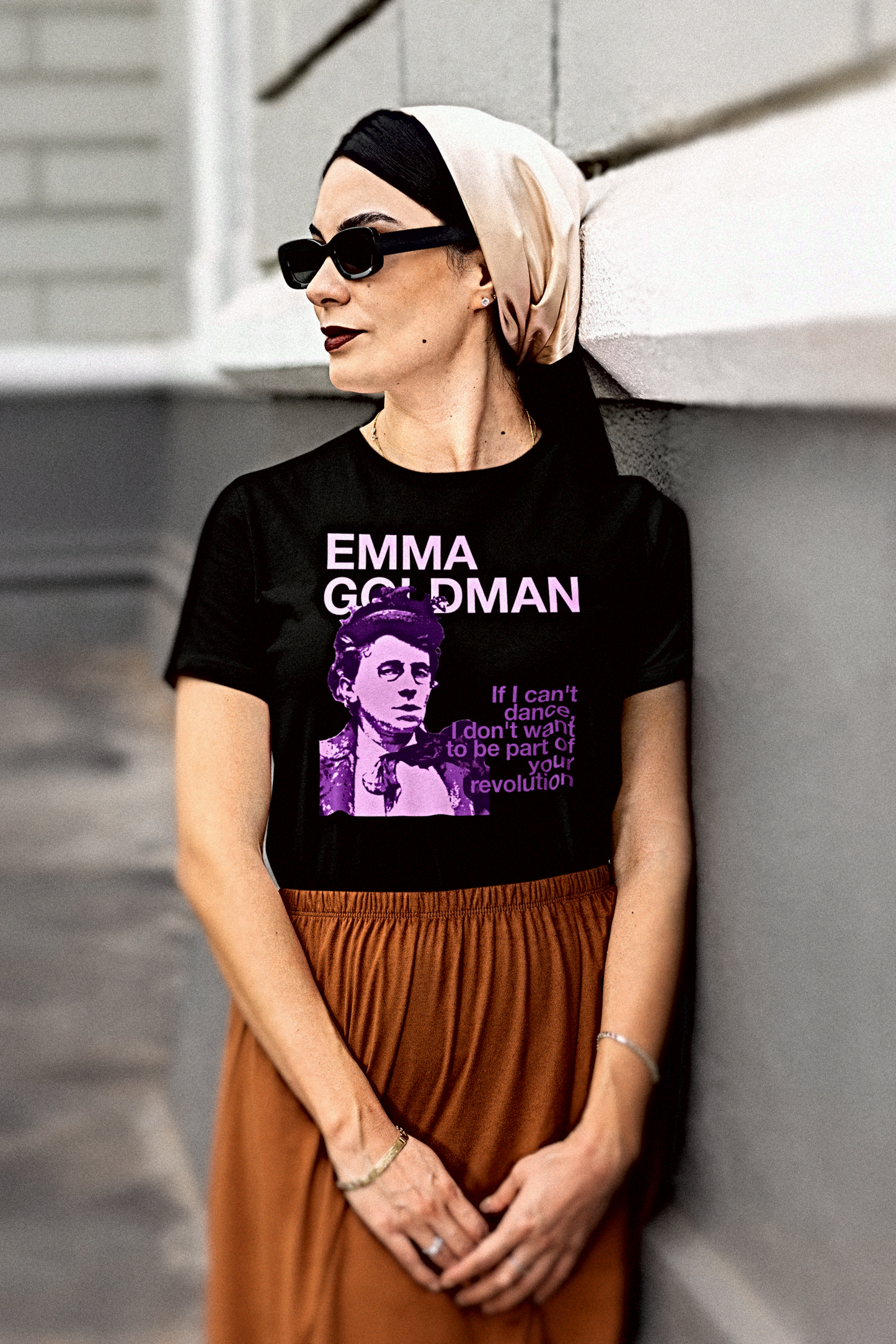 Emma Goldman | If I Can't Dance…  Mauve Stencil | Basic T-Shirt