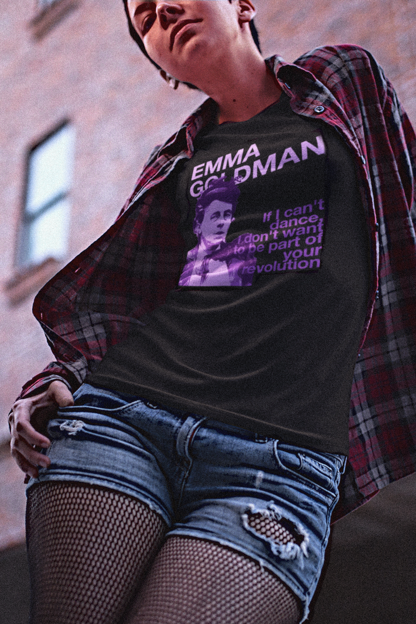 Emma Goldman | If I Can't Dance…  Mauve Stencil | Basic T-Shirt