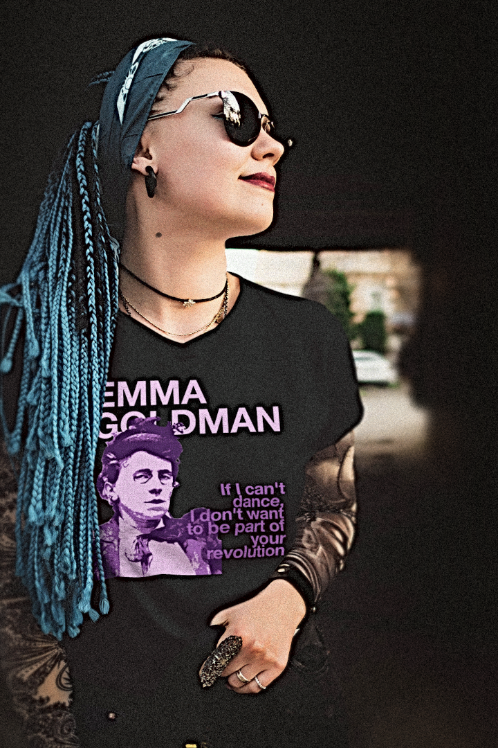 Emma Goldman | If I Can't Dance | Mauve Stencil | Working Class T-Shirt