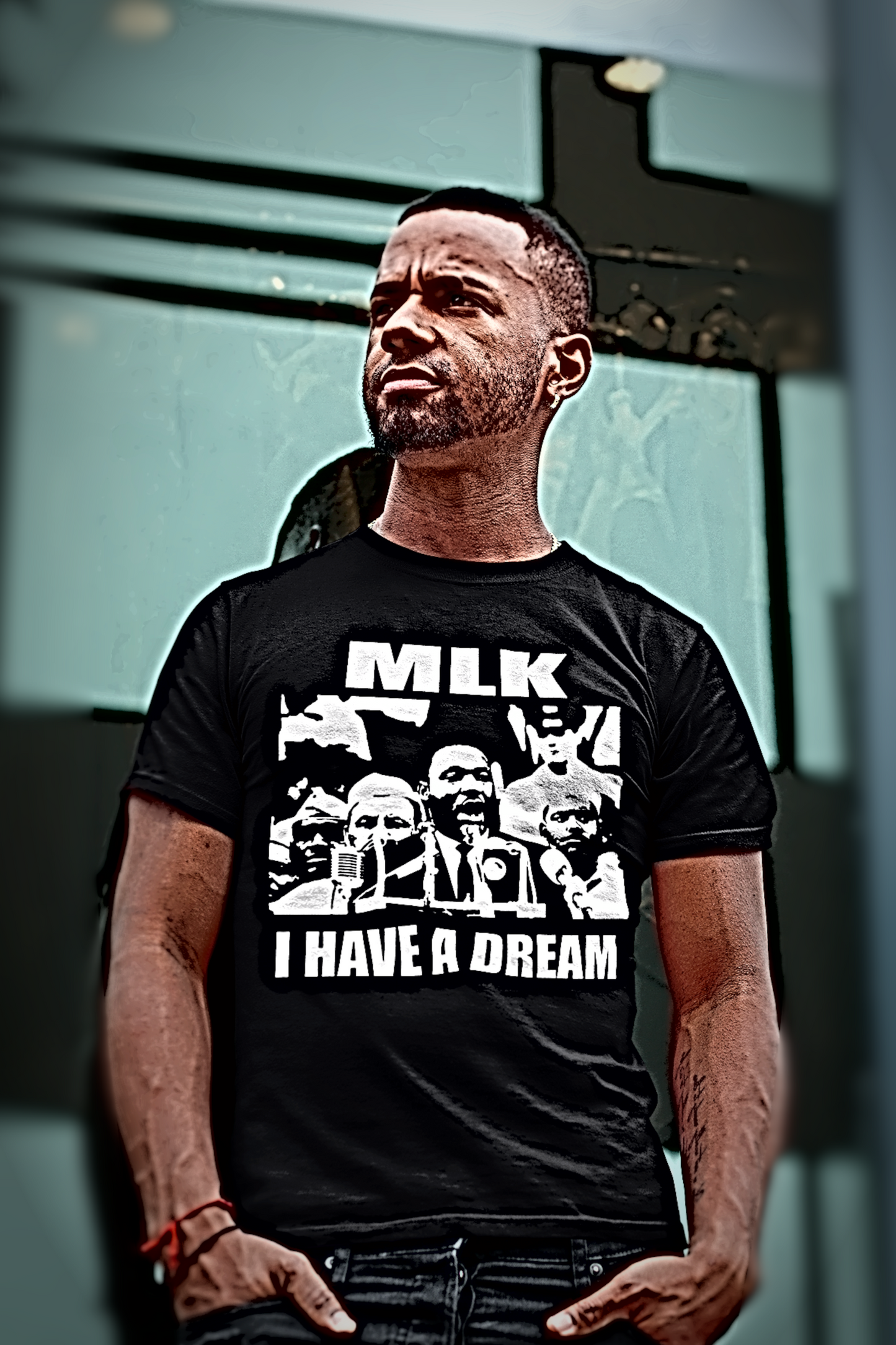 MLK I Have a Dream | B&W Stencil | Working Class T-Shirt