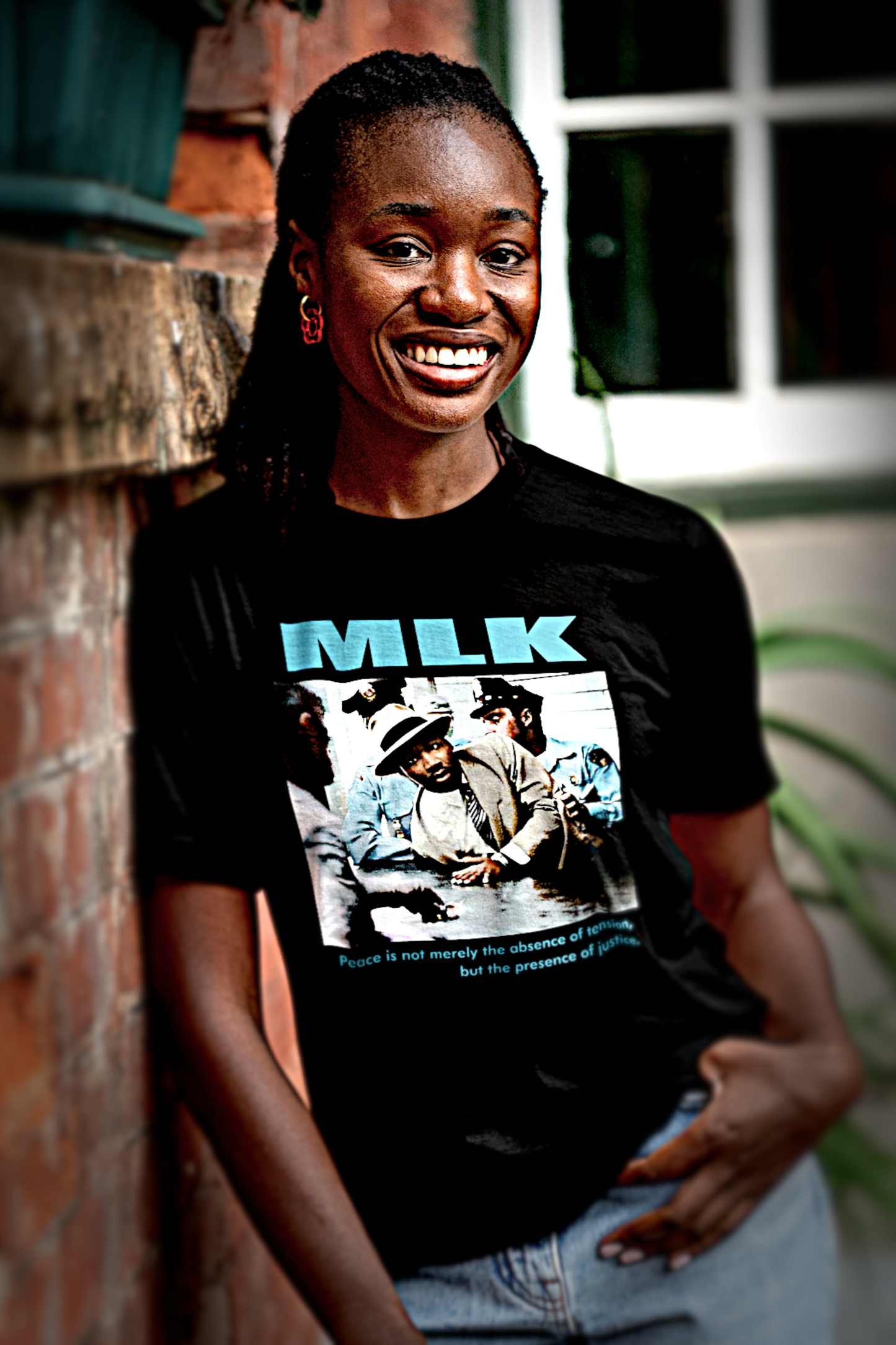 MLK Montgomery Arrest | Peace is not the absence of tension | blue | Working Class T-Shirt