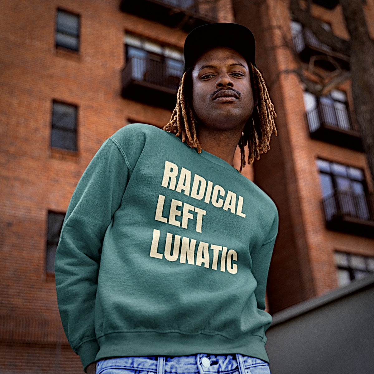 RADICAL LEFT LUNATIC | Crewneck Sweatshirt | 9 Vintage Colors
