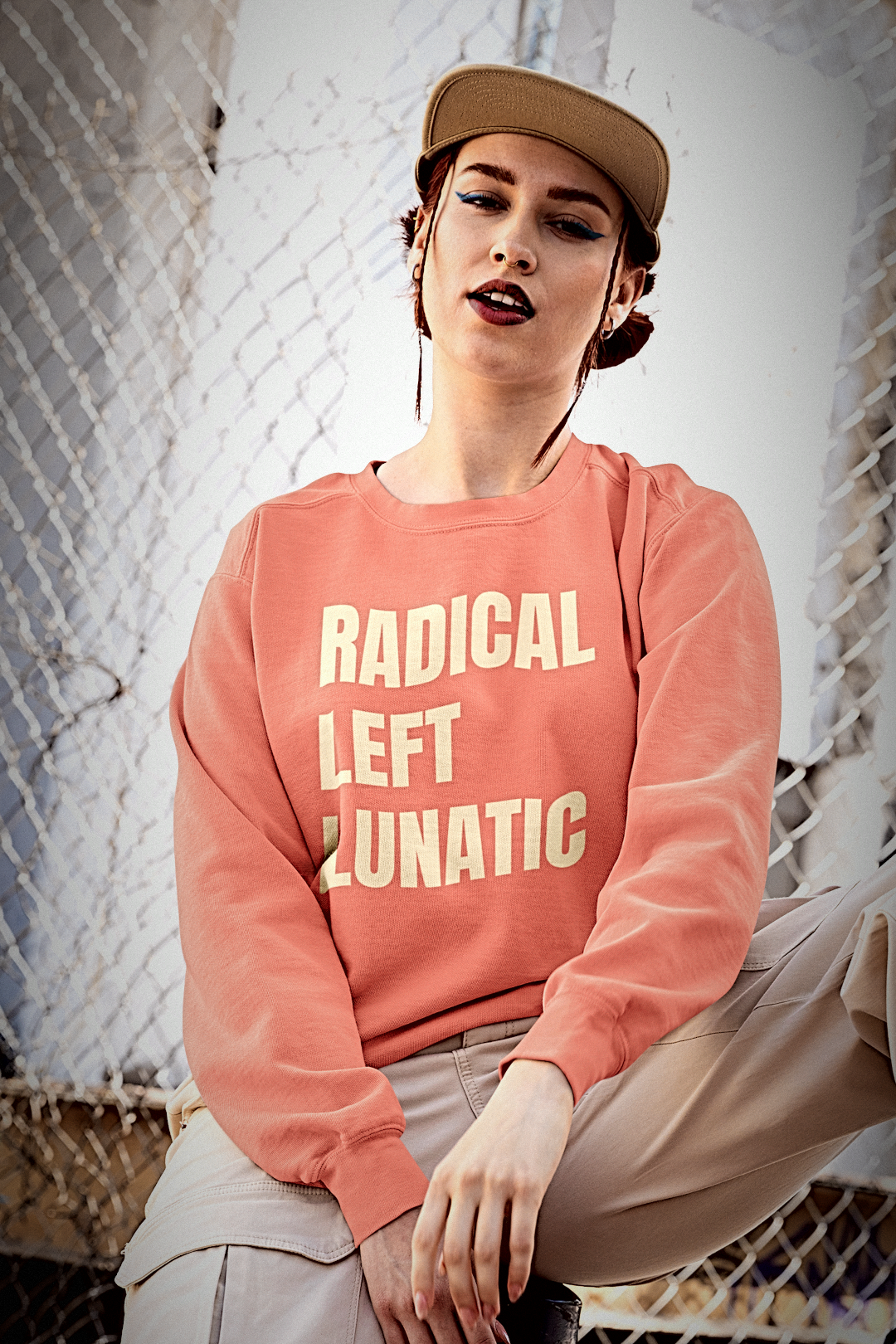 RADICAL LEFT LUNATIC | Crewneck Sweatshirt | 9 Vintage Colors
