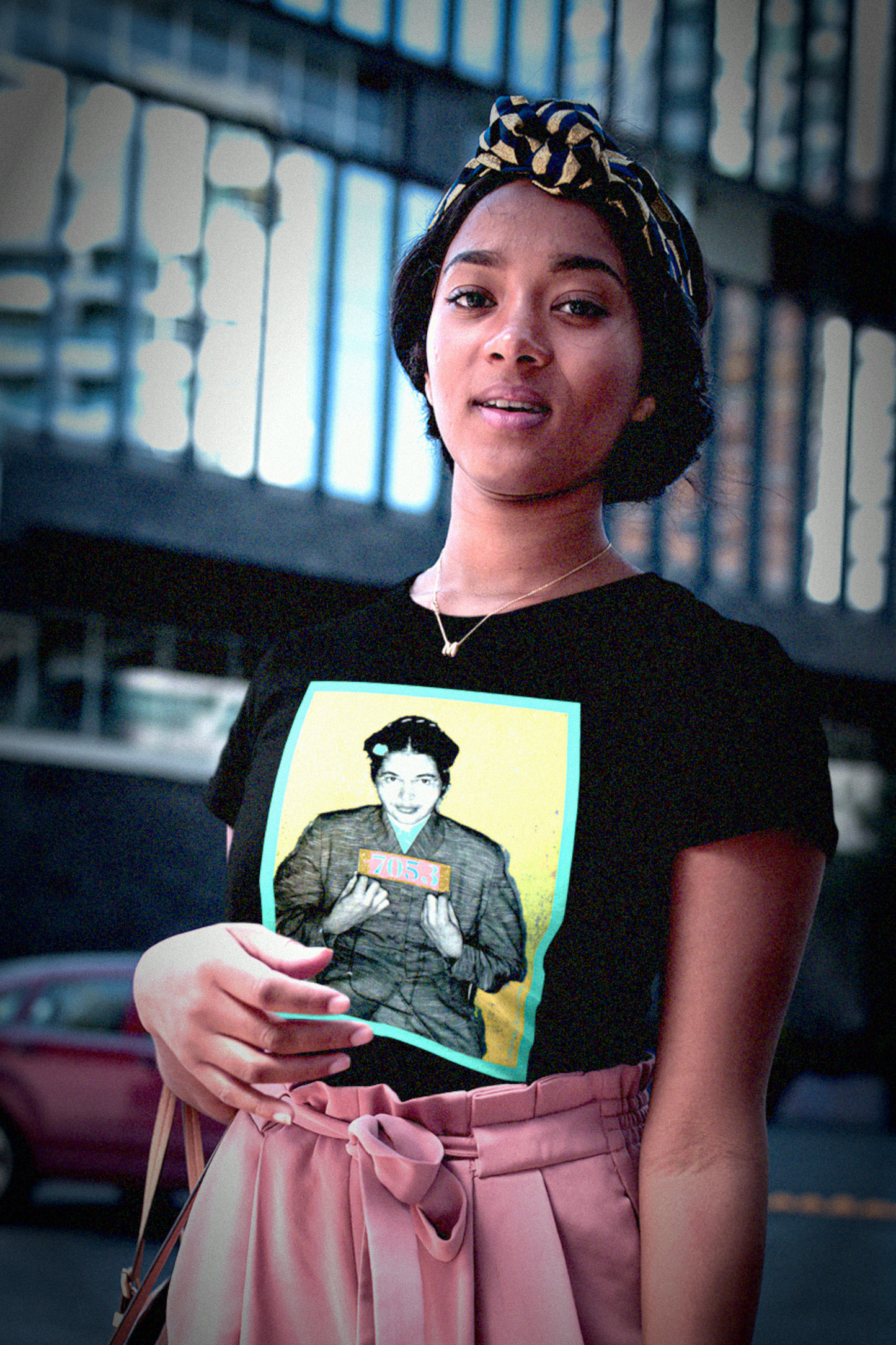Rosa Parks Mugshot | cool green | Relaxed Fit Women's Tee