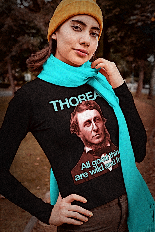 Henry David Thoreau | All Good Things Are Wild and Free | Long Sleeve Jersey