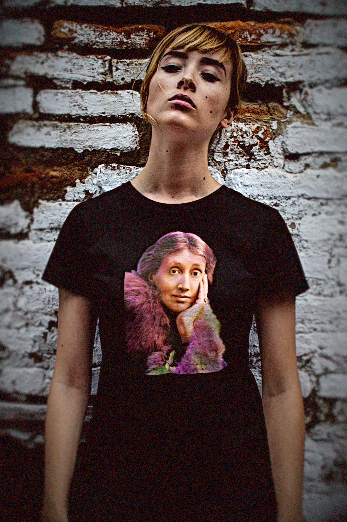 Virginia Woolf | Fuchsia Fur Portrait | Working Class T-Shirt